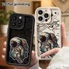 Phone Case: 2D Flat Design, Suitable for iPhone 18 17 16 15 14 13 Pro Protective Case, Cartoon Astronaut, Perfect Christmas and Halloween Holiday Gift