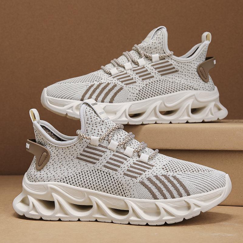 Chaussures d'été en maille pour hommes, nouvelles chaussures de sport décontractées en maille tissée respirante pour hommes, chaussures ajourées, chaussures d'étudiant
