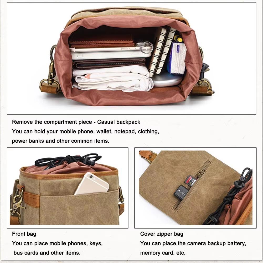 Professional Dslr Camera Messenger Bag Waterproof Crossbody Shoulder Bag For Canon Nikon Sony With Padded Compartment