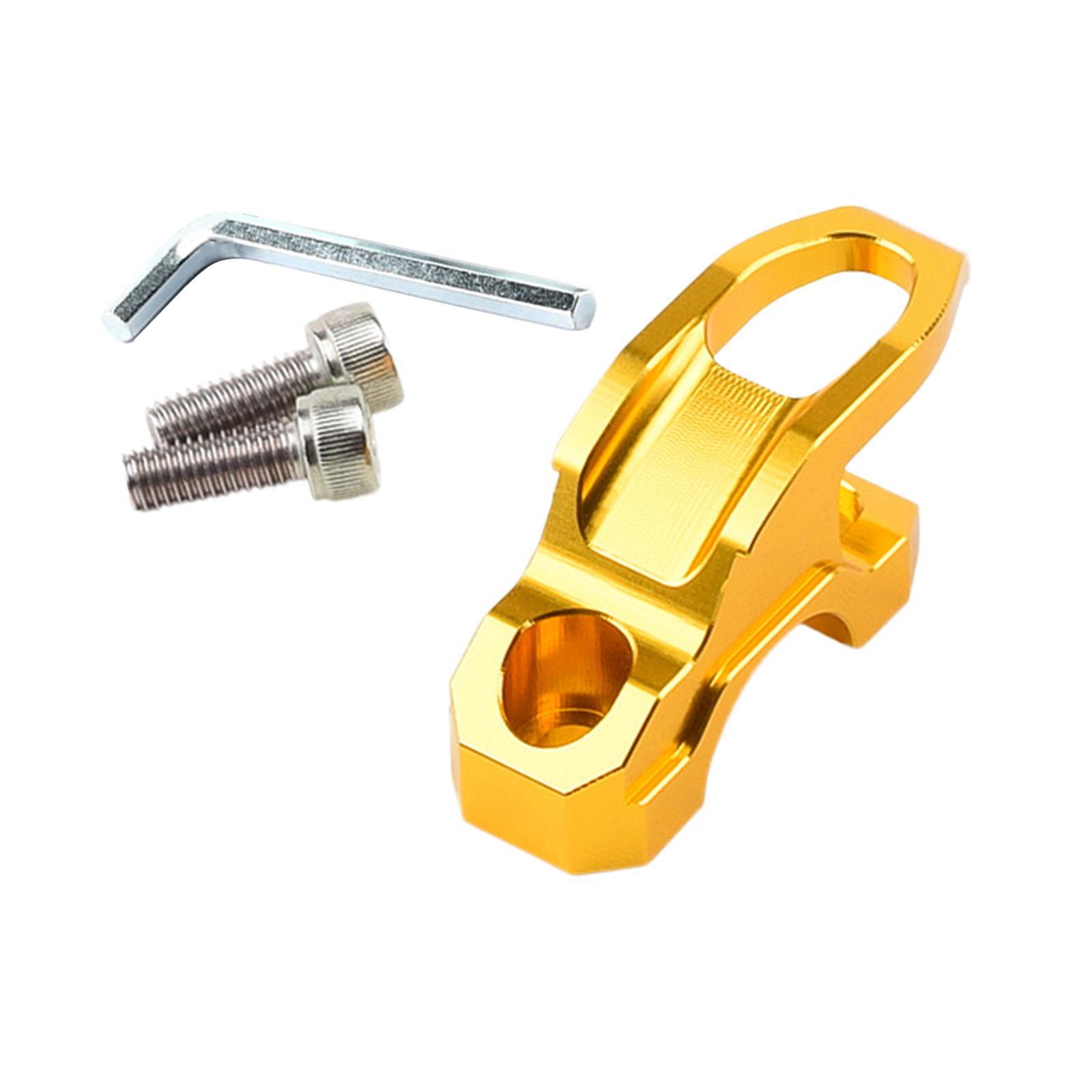 

Крючок для ручки мотоцикла Легкая установка и не скользит Крючок для хранения на руле скутера Сверхпрочная вешалка для хранения Путешествия золотой