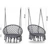 Stork's Nest Swing Hanging Chair Garden Boho for Home Garden 120cm - gray