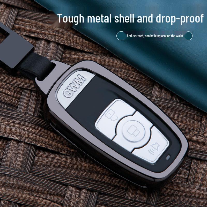 Compatible Key Cover for Great Wall Haval H6, H2S, M6, Sport Edition, H7, H4, F7X, H8, H9 - Snap Button Shell