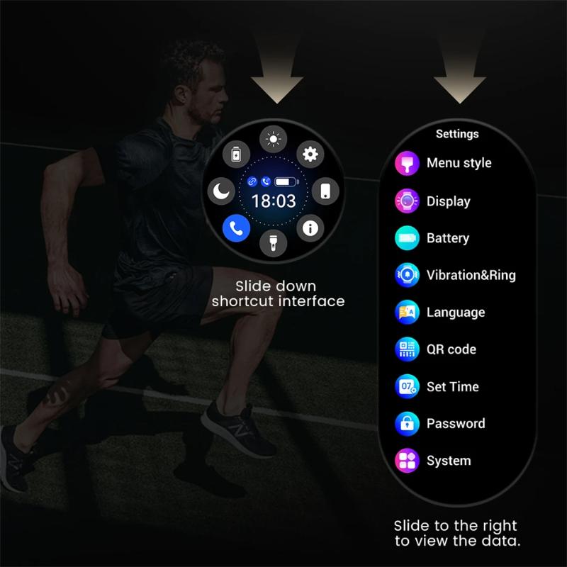 New Smart Watch Men NFC HD AMOLED Screen GPS Motion Trajectory Heart Rate Bluetooth Call Sports Smart Watch IP68 Wireless Charging