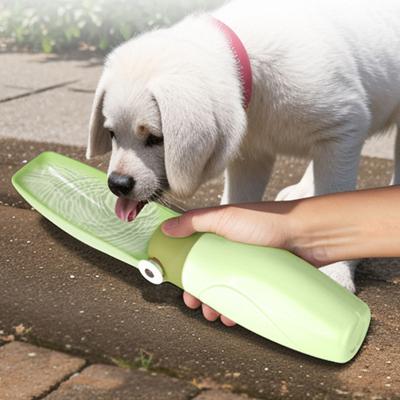 Tragbare Hunde-Wasserflasche Auslaufsicher Faltbarer Haustier-Wasserspender mit Schüssel Outdoor-Reise-Trinkbecher für Wandern Spazierengehen