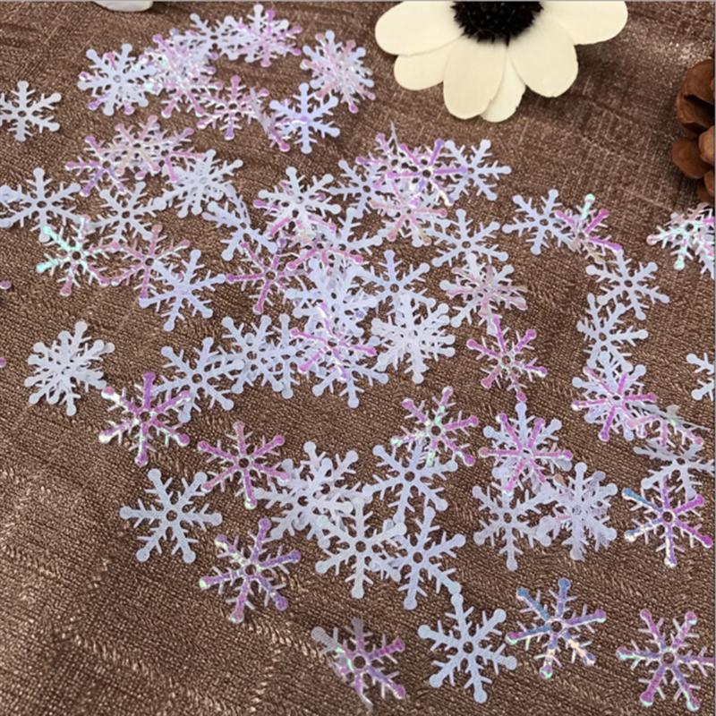 200/300PCS Snowflakes Confetti Decorations for Christmas Winter Confetti Snow Party Wedding Birthday Holiday Party Table Decorations Supplies