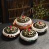 FY 12 Hours Coil Incense Burner Ceramic Applique Large Insence Holder Moxibustion Seal Cutting Mosquito Repellent Incense Base