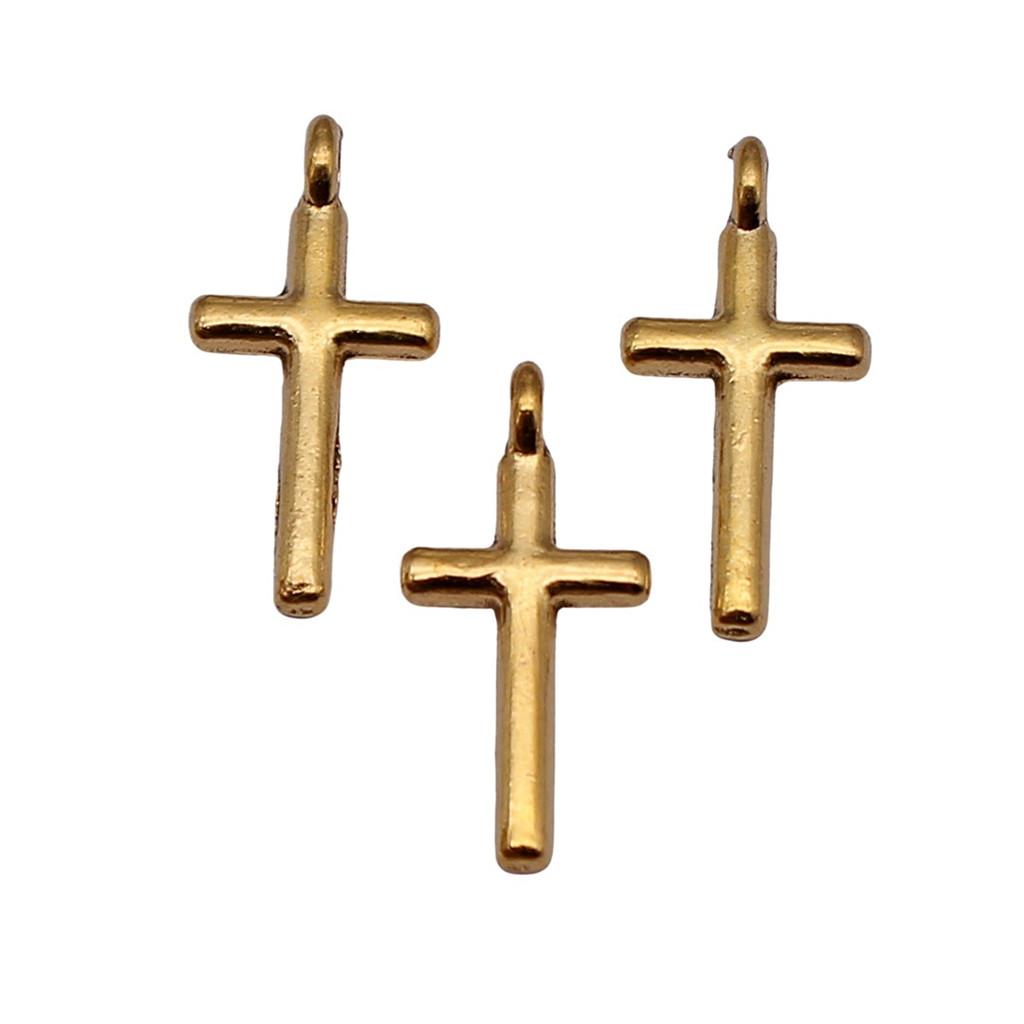 Pingentes de Cruz Clássica em Liga de Metal Multicor Para Joias Cristãs Minimalistas