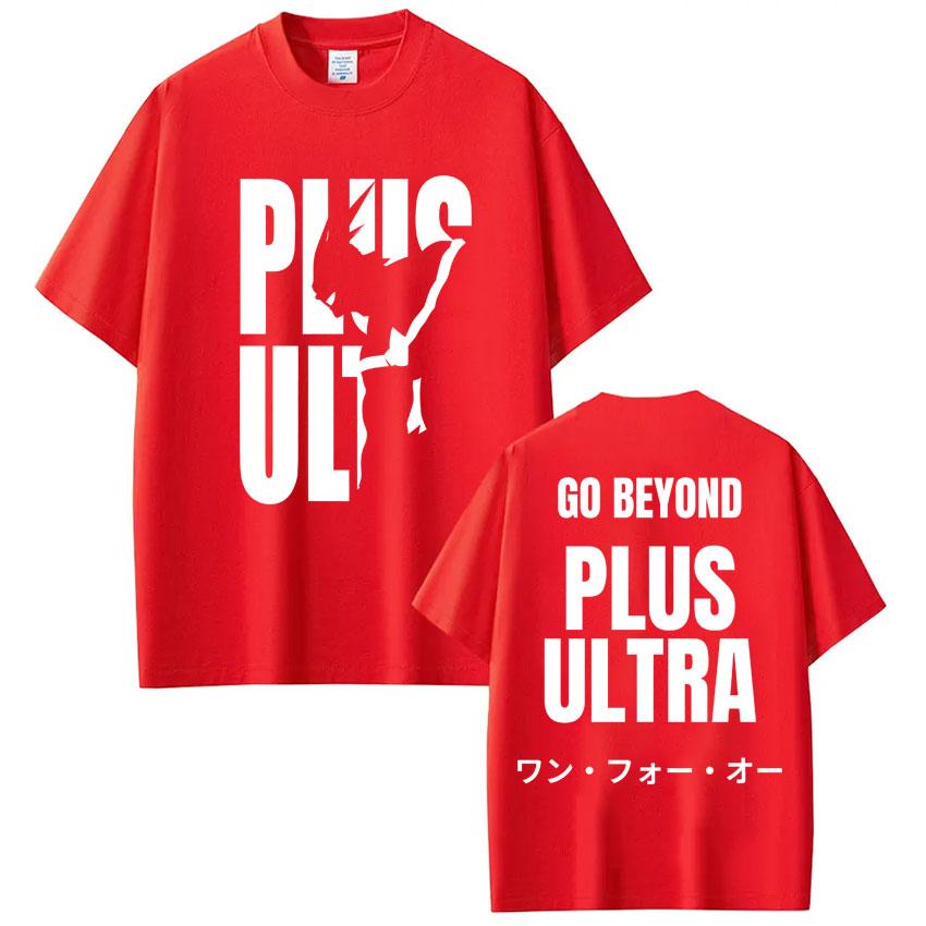 

Anime My Hero Academia Go Beyond Plus Ultra T Shirts Unisex Women Harajuku Fashion Tshirt Oversized Casual Cotton T Shirts Gifts S