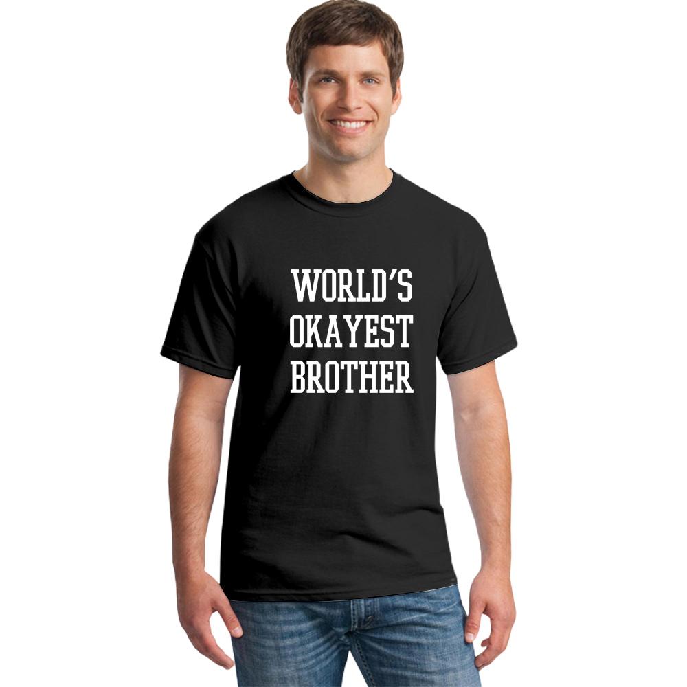 Adult Mens World S Okayest Brother Funny T Shirts Siblings Tee For Brothers T Shirt