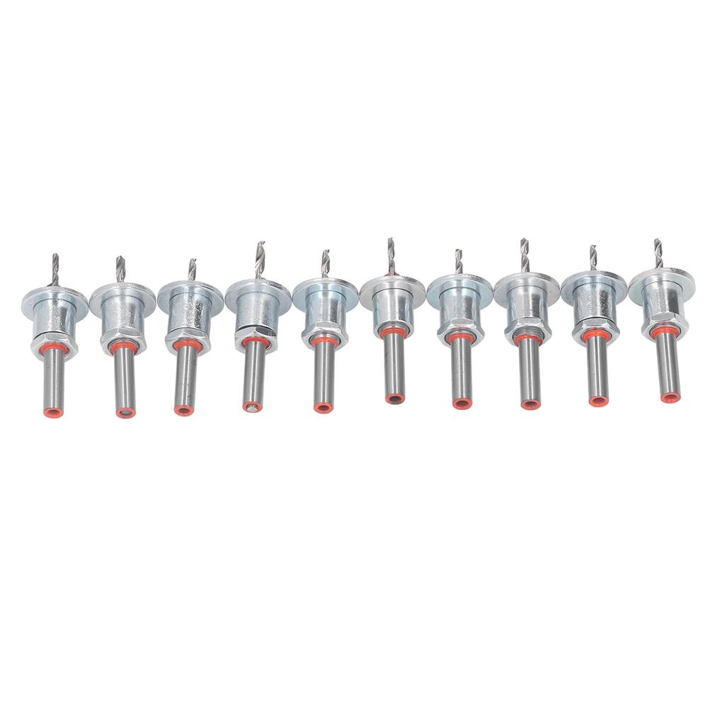 10PCS Countersink Drill Bits Adjustable Stop Tapered Countersink Bit for Wood Plastic Soft Metal