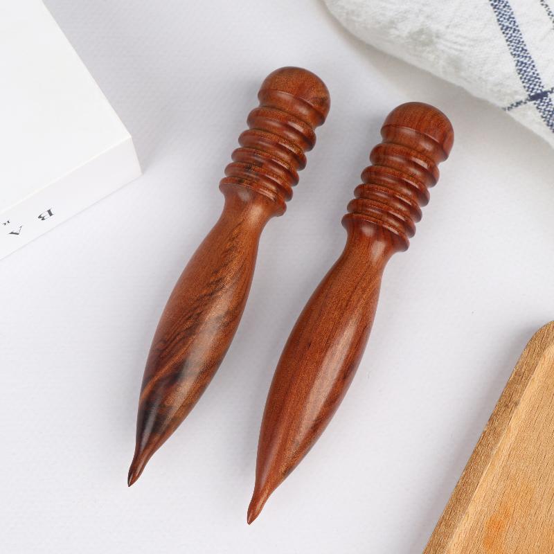Professional Leather Edge Polishing Tool Multiuse for DIY Leatherwork Projects Wooden Handle for Smooth Finishing
