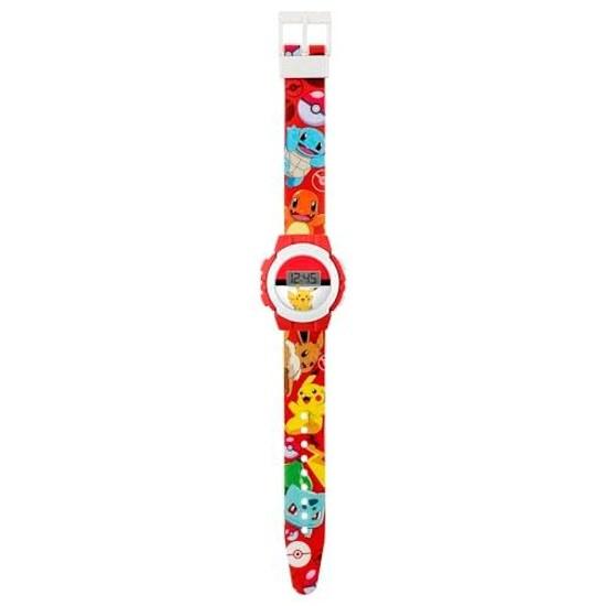 Pocket Monster Red Character Print Digital Watch POK4374 Multicolor Modern