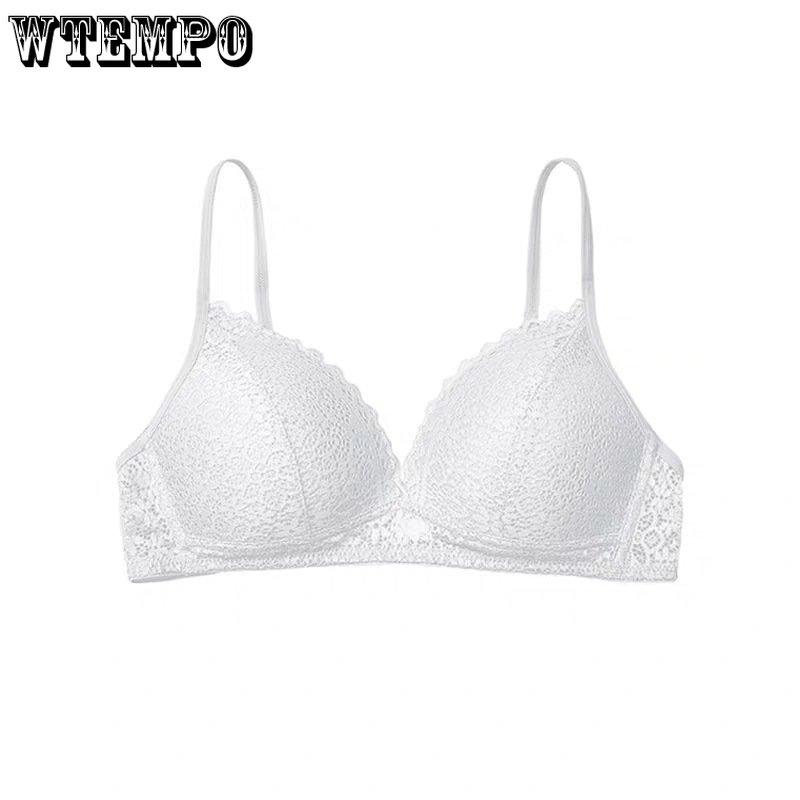 Women's Bra Hollow Out Lightweight Without Steel Ring Gathering Lace Sexy Girl Underwear Comfortable Thin Bra