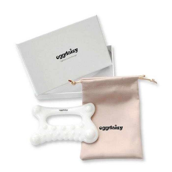 

Egg Daisy Guasha Set Scalp Face Calf Body Massager, White, 1 Set white