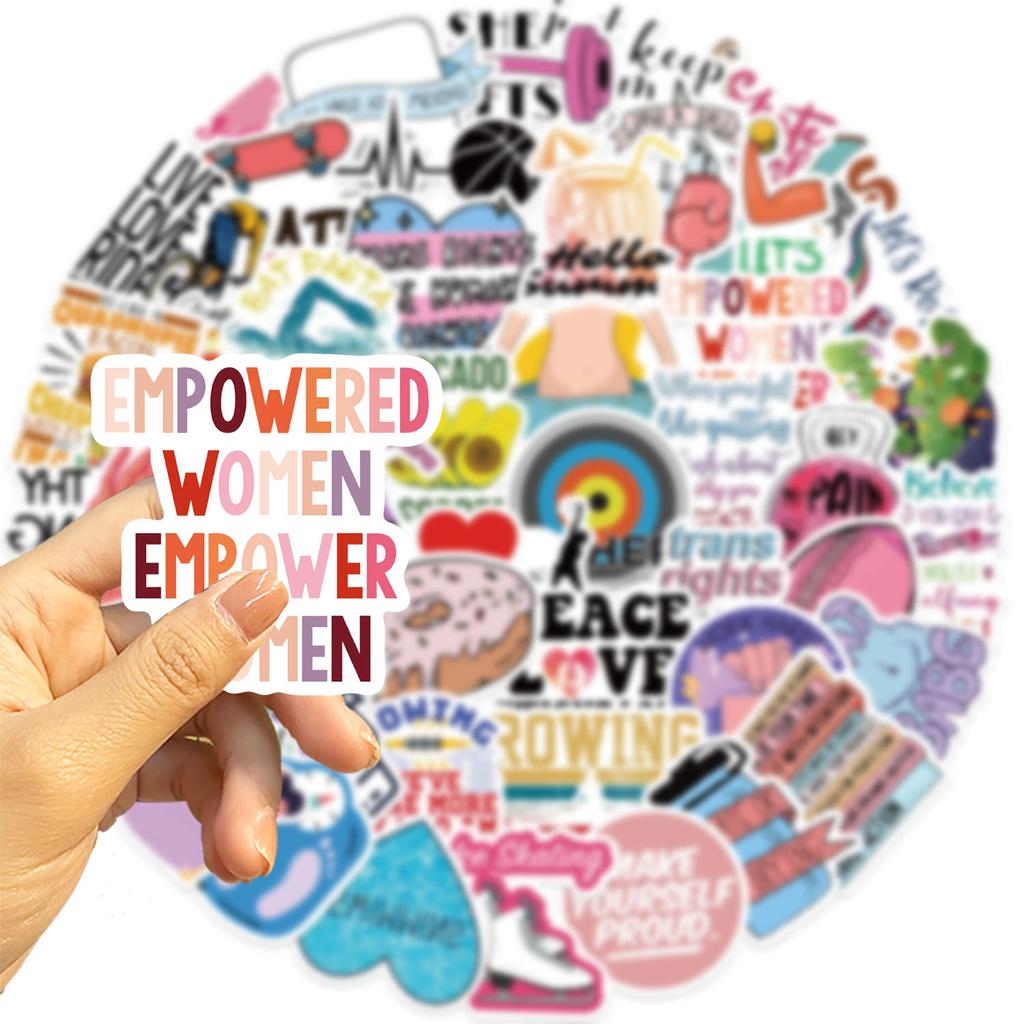 50 Abnehm-Übungen und Fitness Inspirierende Graffiti-Aufkleber Dekorieren Gitarre Notizbuch Koffer DIY Wasserdichte Aufkleber