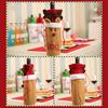 Set capac pentru sticle de vin de Crăciun Om de zăpadă Moș Crăciun pungi pentru sticle de vin țesute pentru petrecerea de Crăciun Decoratiuni pentru masă Cadouri de Anul Nou