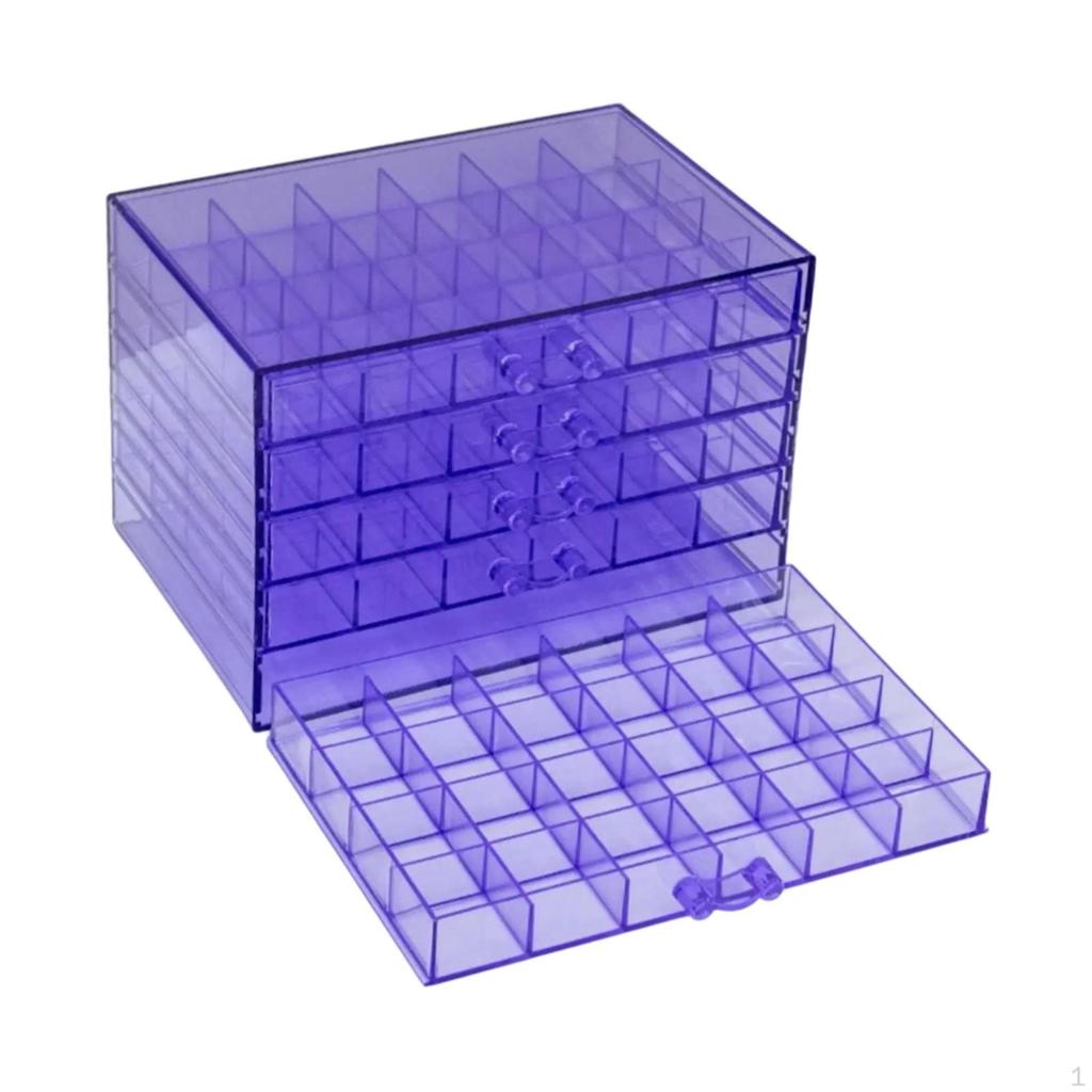 Schmuckorganizer Nail Art Aufbewahrungsbox 120 Fächer Fach Displaykoffer für Glitzer Ringe