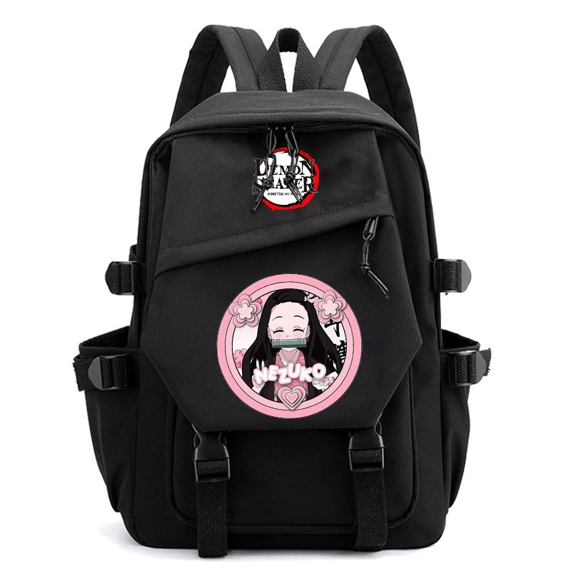 Anime Demon Slayer Ryggsekk Back To Schoolbag for Boy Girl Bookbag for Kid Gaver Menn Dame Reisebag Stor kapasitet ryggsekk