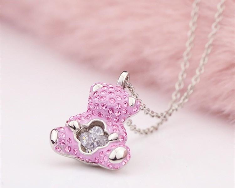 Swarovski Crystal Teddy Bear Necklace |