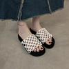 Summer hand-woven fishing net hollow breathable thick-soled beach shoes women's casual round toe cool slippers