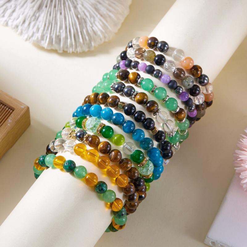 Handmade Geometric Bracelet with Natural Stone Beads Simple Yet Stylish for Casual Outfits and Travel Adventures