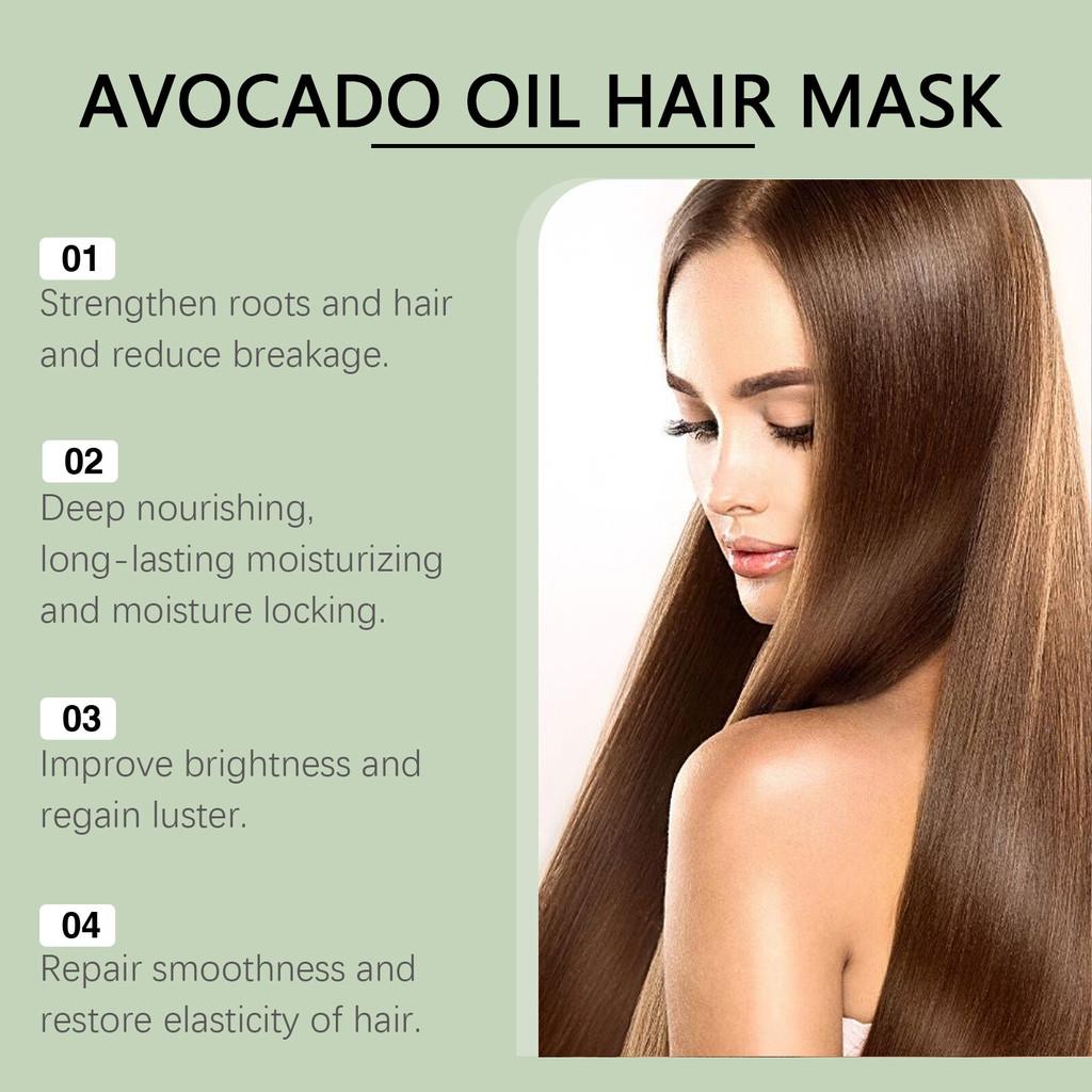 Ouhoe Avocado Oil Hair Mask Nourishing Moisturizing Hydrating For Dry Frizzy Hair