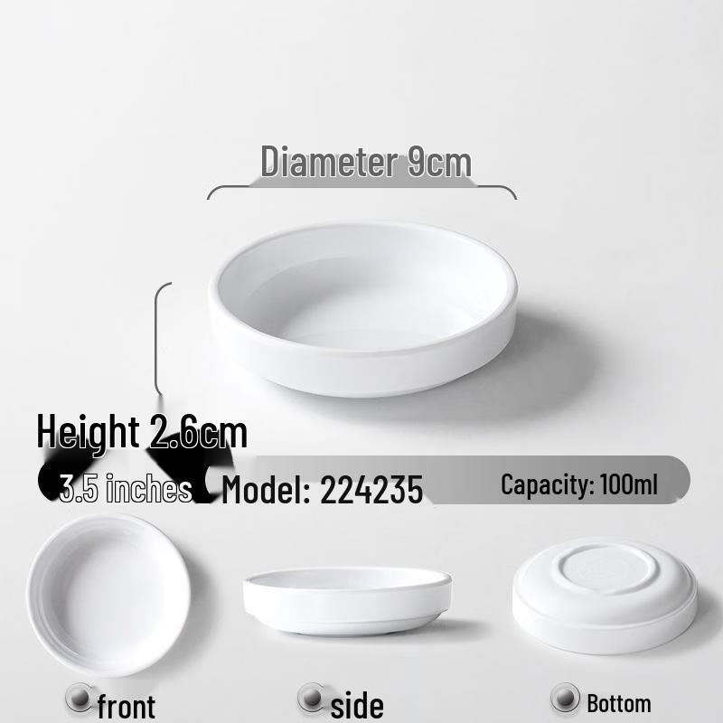 Heerli Commercial Melamine Small Rice Bowls (10-Pack)