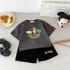 Toy Story Print Boys 2piece/set Summer Clothing Cartoon Fashion Children Short Sleeve Suit Tshirt + Shorts Kids Casual Tracksuit