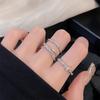 Niche Design, Personality, High-End Zir*****Pen Ring, Stacked Index Finger Ring, Wrinkled Irregular Fashion Ring For Women