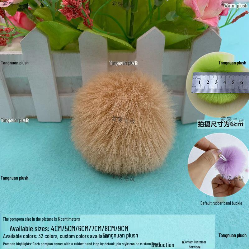 Umělé pompony z králičí kožešiny: 3cm, 4cm, 6cm pro DIY módní doplňky a dekorace