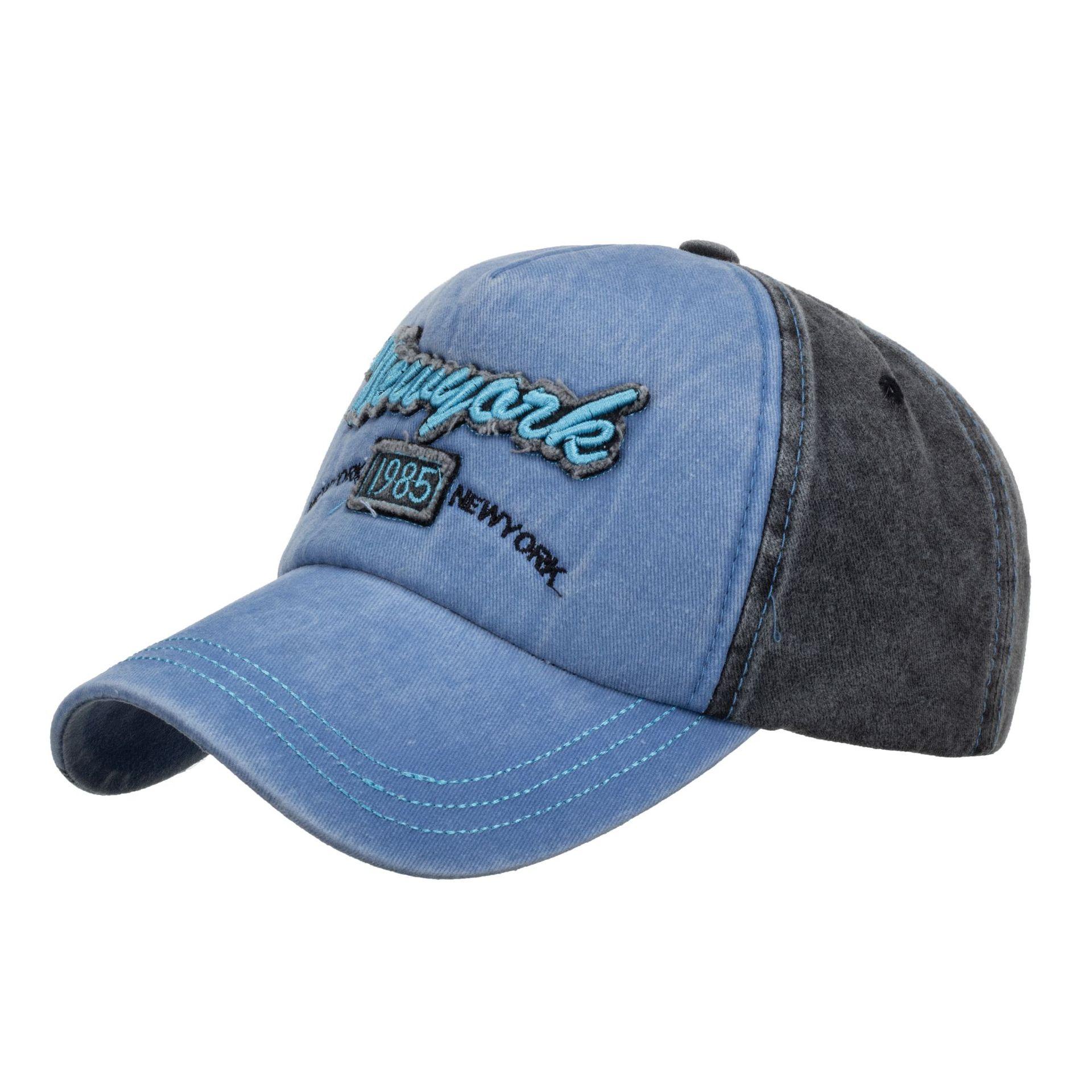 

Washed tide brand sunscreen sunshade letter cowboy hat youth baseball cap embroidery shopping men and women Adjustable озеро синього кольору