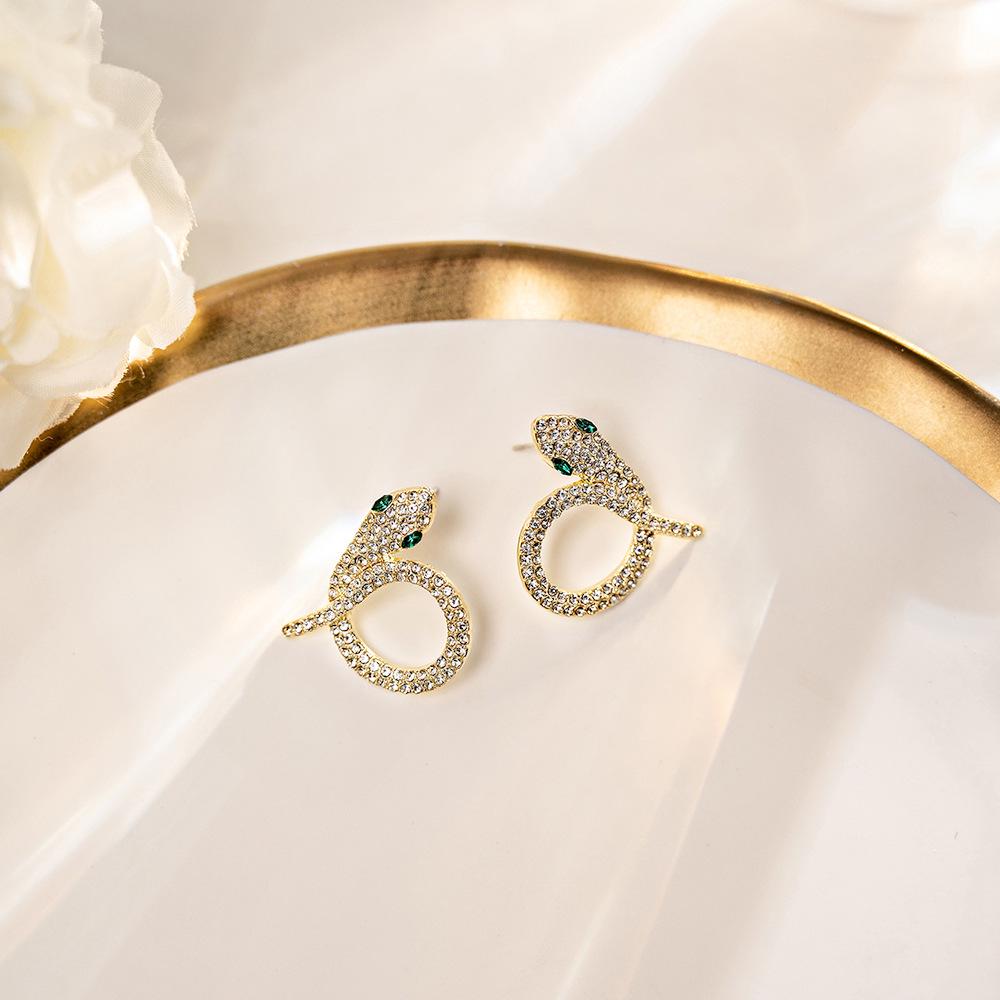 

Серьги-пусеты в виде змеи Серебряная игла : Роскошный, Стильный, Нишевый Дизайн с Модными Бриллиантовыми Акцентами для Женщин.