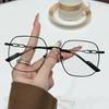 Metal Square Frame Myopia Glasses Ultra Light Comfortable Simplicity Lady and Gentleman Anti-Blue Light Eyeglasses 0 To -4.0