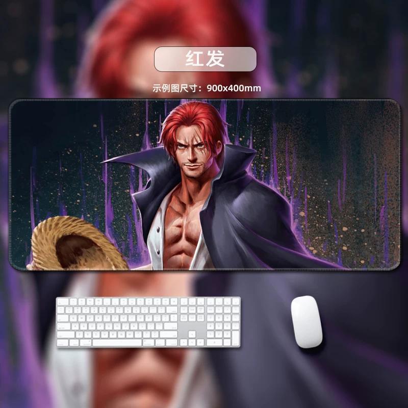 One Piece Leather Mouse Pad  Oversized Small Office Gaming Keyboard Pad Desk Pad Bristle Bracelet  Monkey D. Luffy  Roronoa Zoro  Decorative Desk Mat