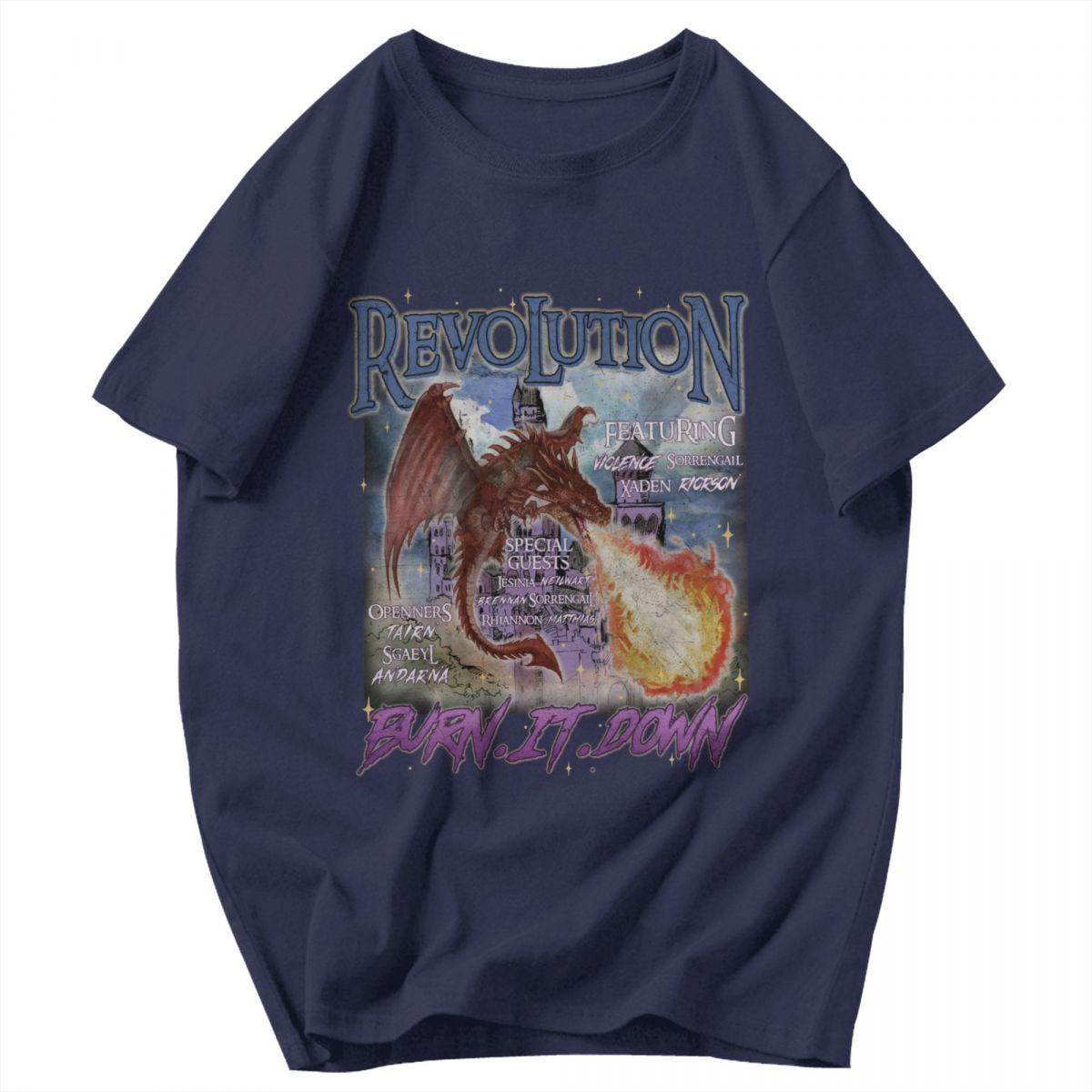 

Men T Shirt Iron Flame Fourth Wing Vintage Idea Y2K Graphic Short Sleeve Unisex Clothes T Shirts 4XL