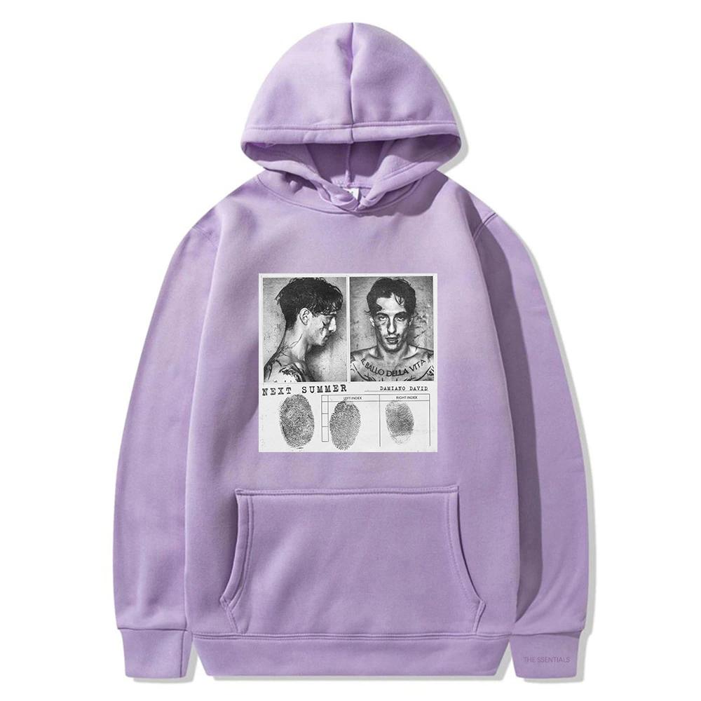 Damiano David Lustiger Little Fears Hoodie Il Ballo Della Vita Tattoo Herren/Damen Hoodies Harajuku Ästhetik Winterkleidung Sweatshirt