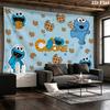 Cookie Monster Wall Tapestry Aesthetic Wall Hanging Printed Fabric Blanket Decorative Tapestries for Bedroom Living Room Home Decor