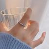 Versatile Blue Adjustable Open Ring - Stackable Women's Temperament with Small Fish Design