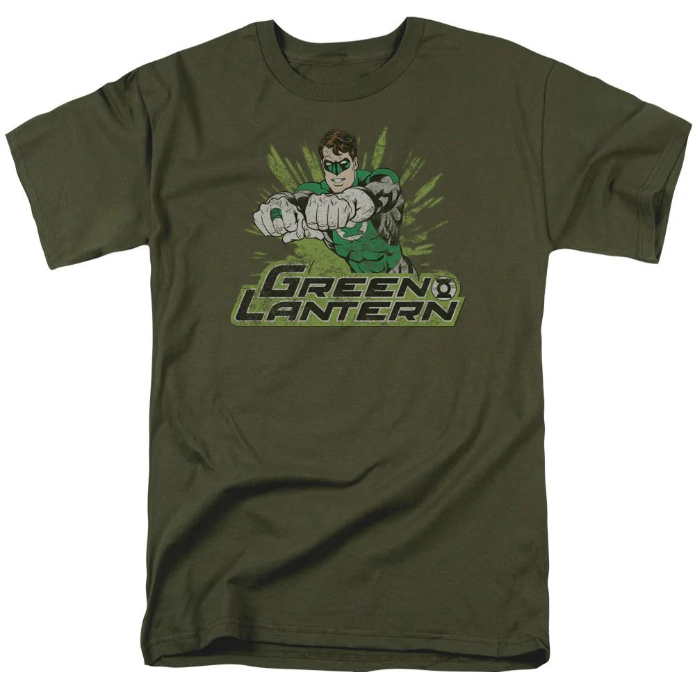 

Justice League Of America Gl Rough Distress Mens T Shirt Military Green Official 4XL