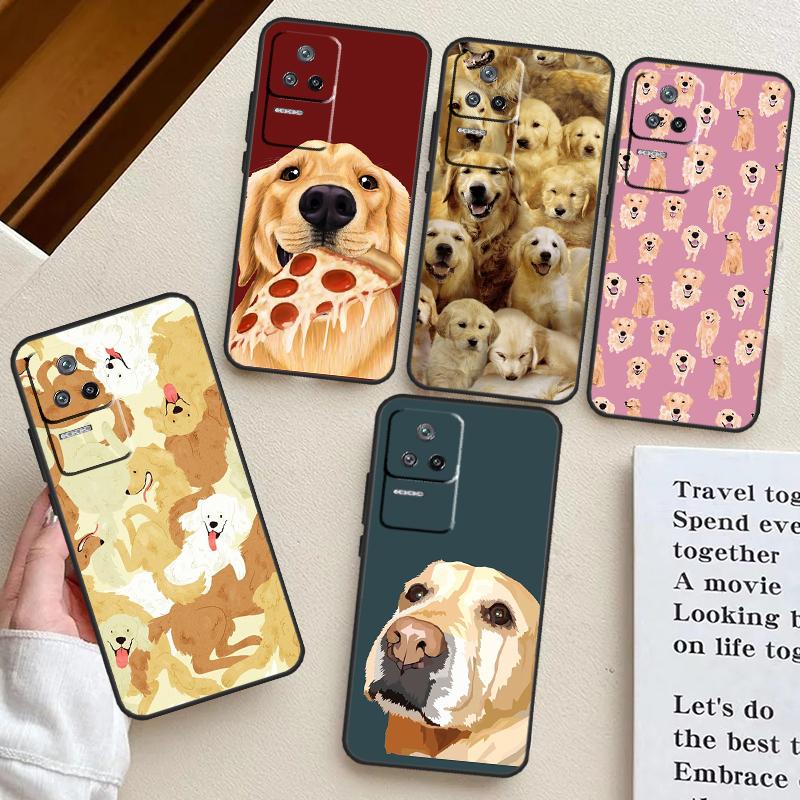 Golden Retriever Dog Case For POCO F5 Pro M6 X3 X5 X6 Pro F3 M5s Xiaomi Mi 13 14 Pro 13T 11T 12T 12 Lite Cover