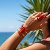 Kreatives neues übertriebenes Hummer-Armband- und Ring-Set, Schmuck im Strandurlaub-Stil mit Imitationsmuster