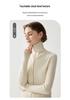 Women's Elegant Striped Cashmere Hooded Cardigan - Double Zipper Slim Fit (2026 Autumn/Winter)