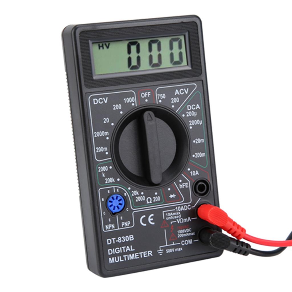 DT 830B Multifunctional Portable LCD Digital Multimeter Amp Volt Ohm Tester Voltmeter Ohmmeter MeterDT 830B Black