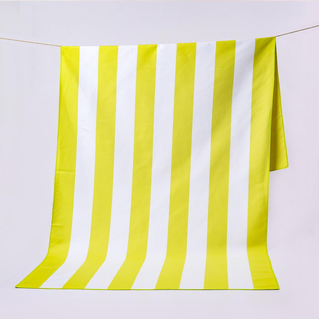 Double Sided Velvet Beach Towel Striped Microfiber Quick Dry Absorbent Swim Towel Beach Swimming Fitness Sporty Wodne