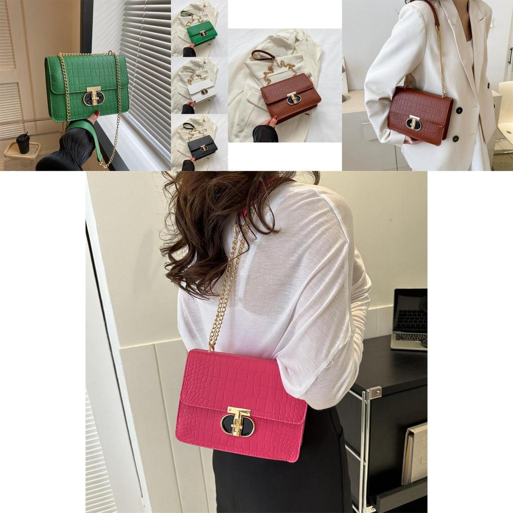 Schicke Stilvolle Quadratische Ketten Tasche Für Frauen In Schwarz Weiß Grün Braun Pink Für Herbst Mode