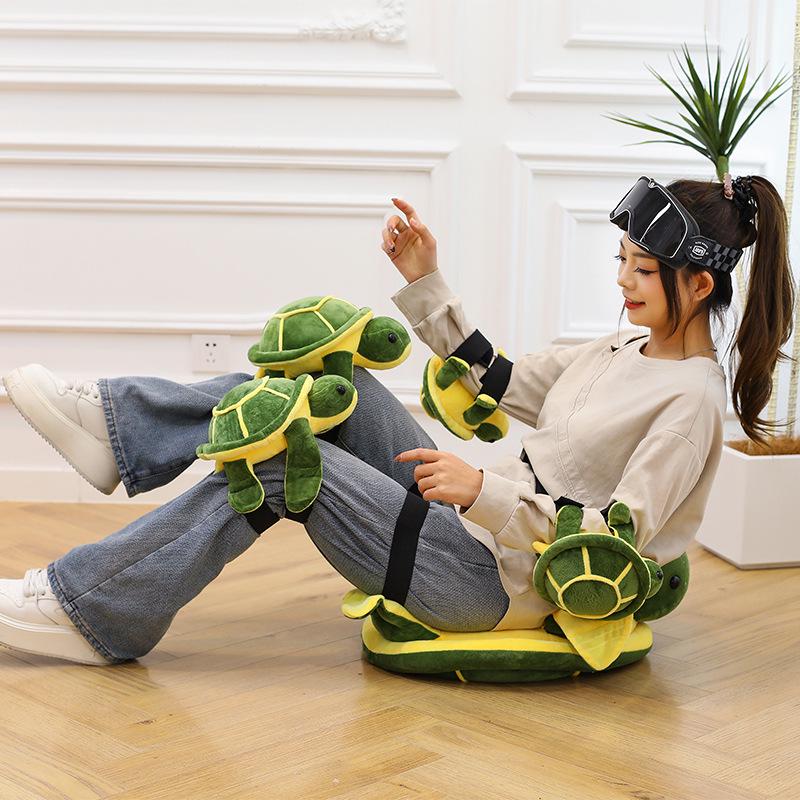 Thickened Ski Protective Gear: Wearable Turtle Shell Plush Toy for Hip and Knee Protection