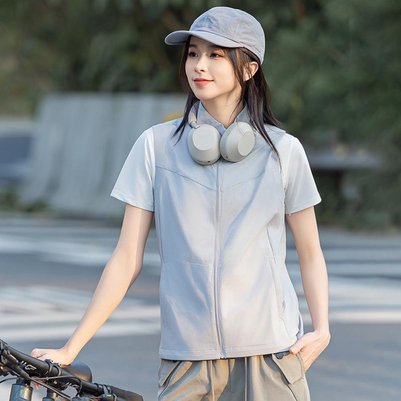 Women's & Men's Quick-Drying Outdoor Vest: Hiking, Fishing, Camping, Volunteer Work, Stand-Up Collar