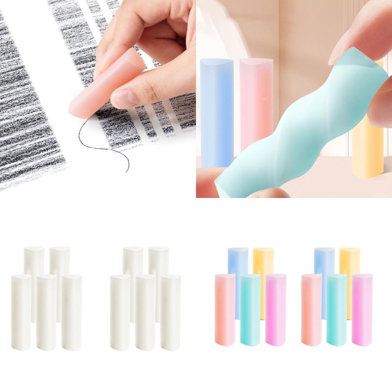 10Pcs Rubber Erasers 10PCS Triangular Design For Detailed Sketching Gentle On Paper For Students Professionals