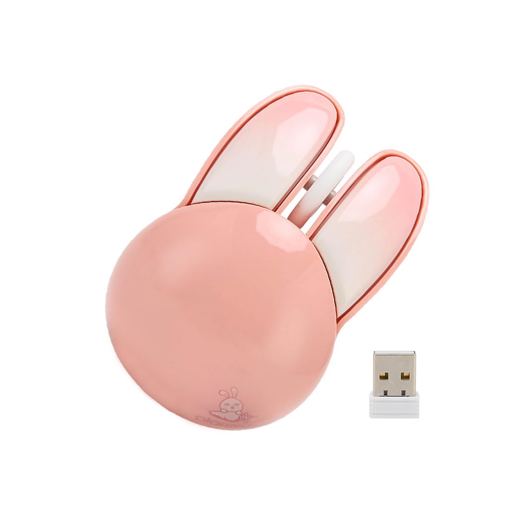 

Gugxiom M6 Wireless Rabbit USB Wireless 1200 Compatible with Windows Mouse, Pink, 2.4GHz Mouse, Mouse, Small, Lightweight, Cute, Ergonomic, DPI,