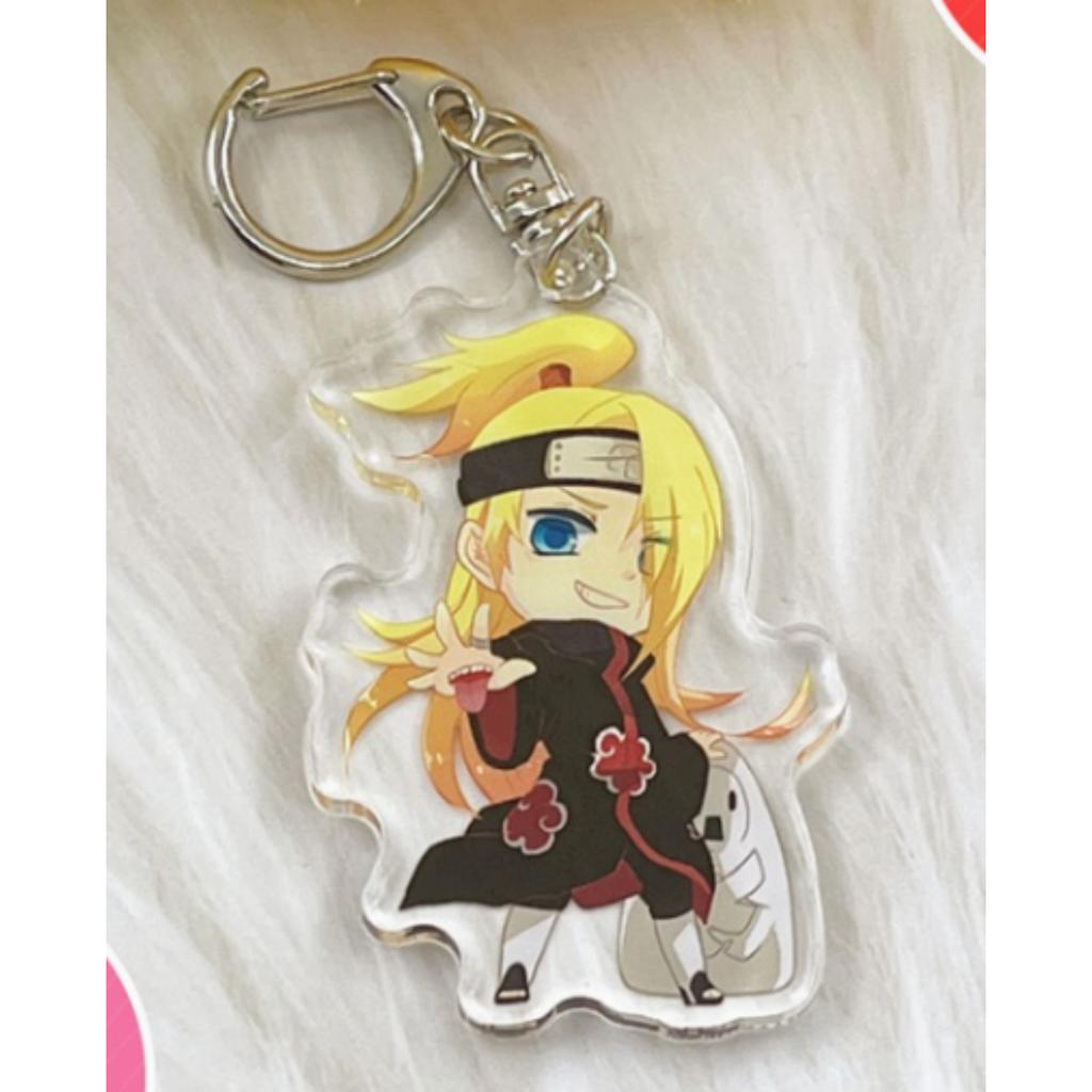 Anime Naruto Acrylic Keychain Accessaries Uzumaki Naruto Cartoon Keyring